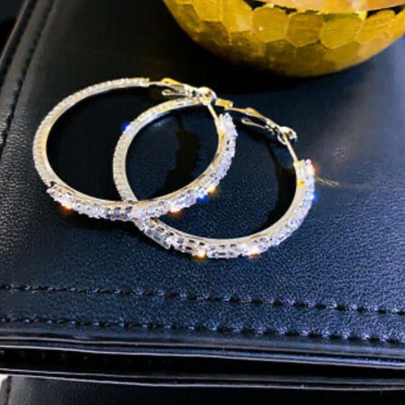 NEW 925 Sterling Silver Hoop Earrings - Picture 5 of 9